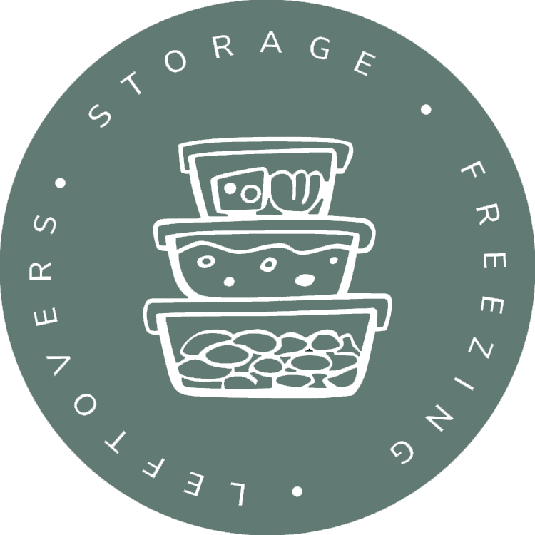 A graphic of storage dishes. 