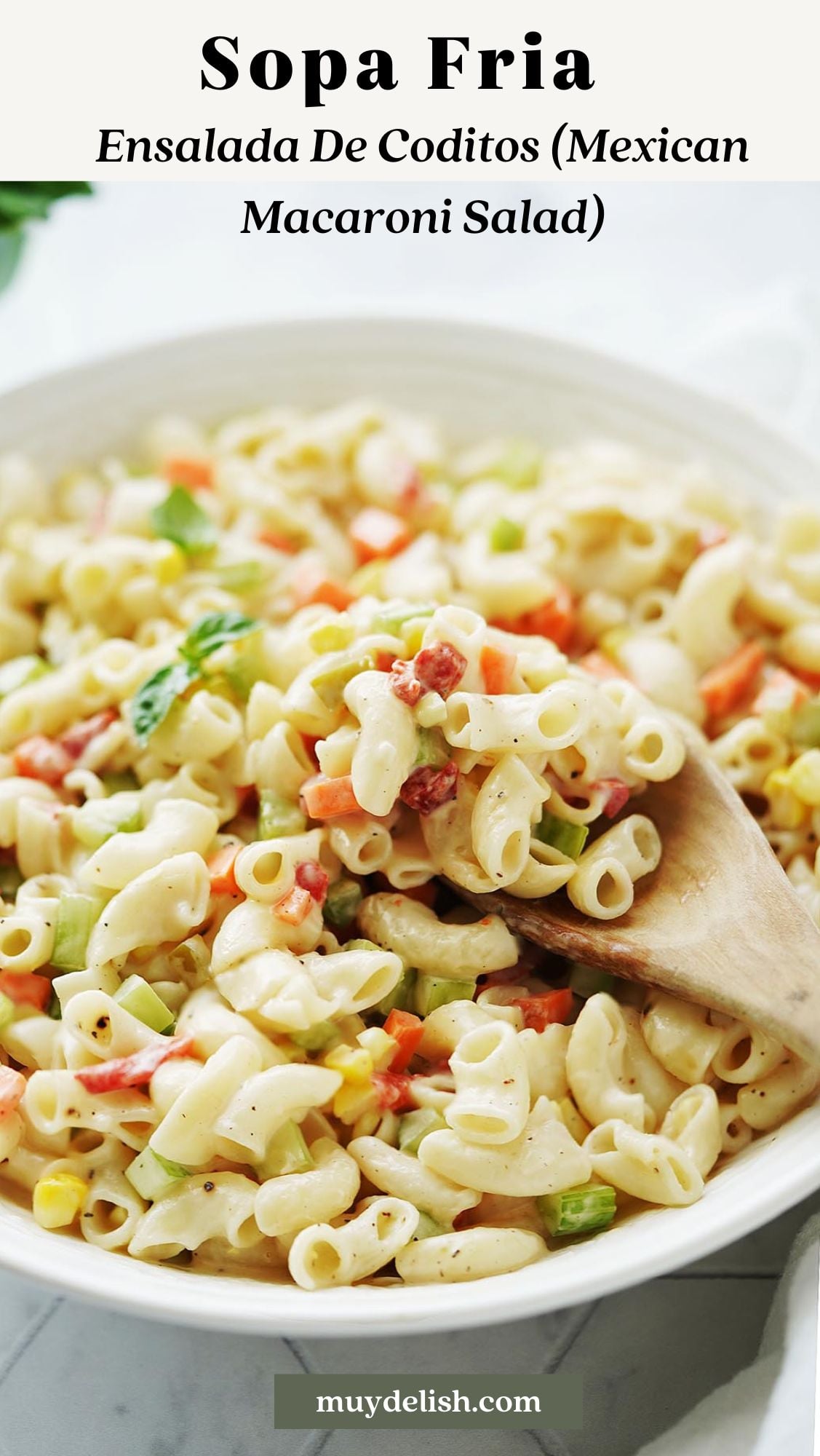 Ensalada De Coditos Mexican Pasta Salad By Muy Delish 