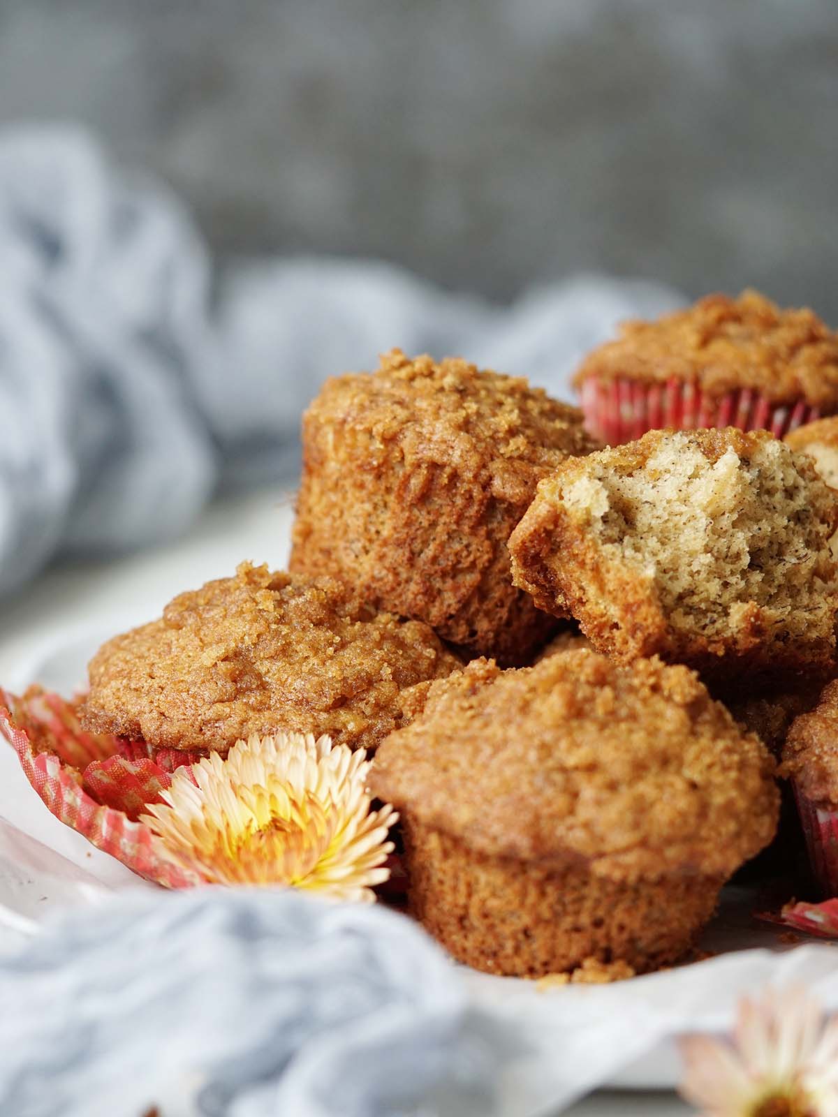 A plate with Banana muffins.