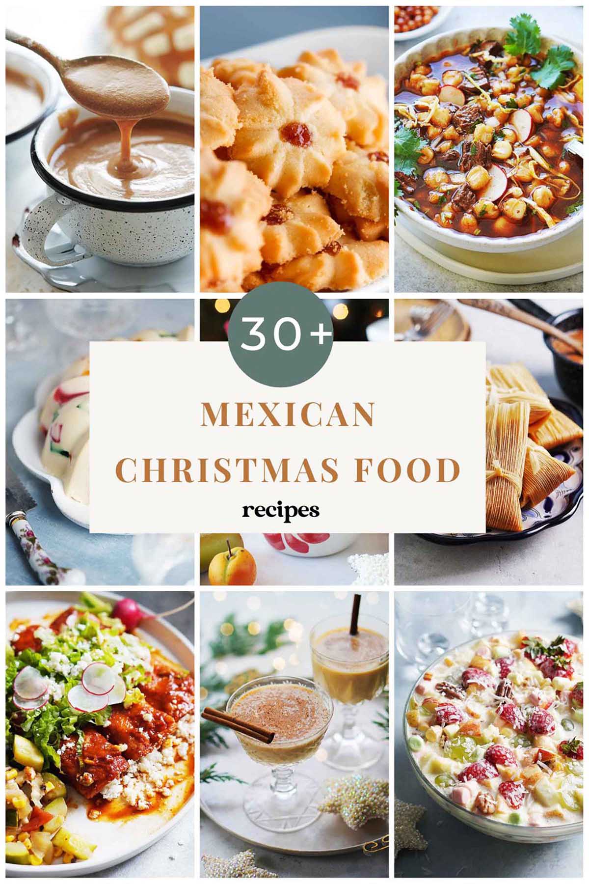 Collage of Mexican food images.