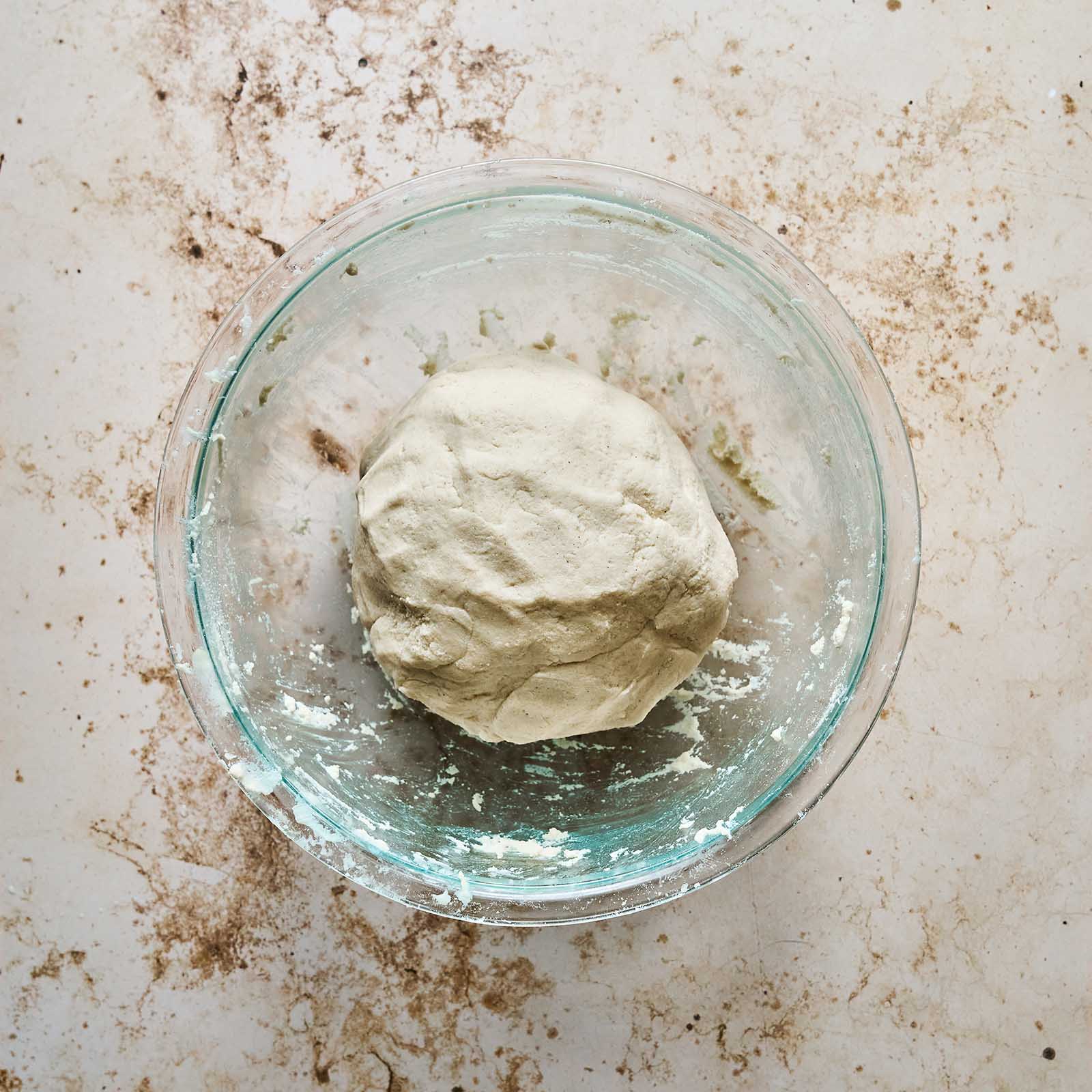 The masa harina prepared and ready for gorditas.